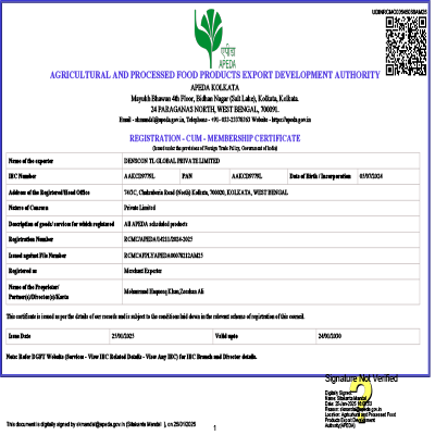 APEDA - RCMC Denscon-1